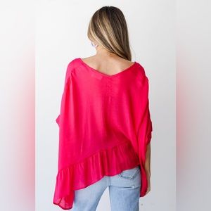 Fantastic Fawn Oversized Ruffle Blouse